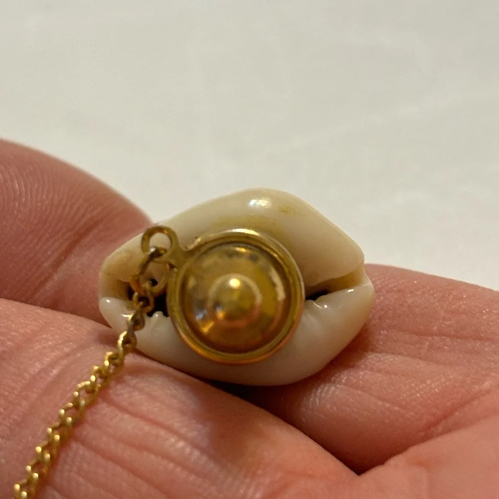 Vintage Cowrie Shell Cuff Links